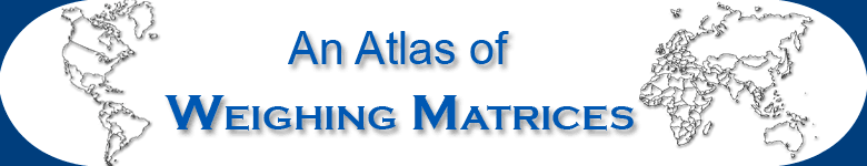 An Atlas of Weighing Matrices